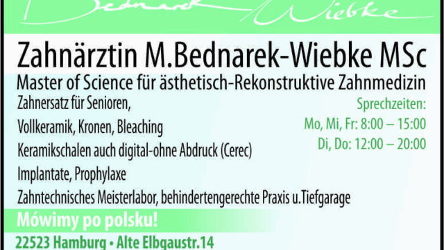 Zahnärztin M.Bednarek-Wiebke MSc